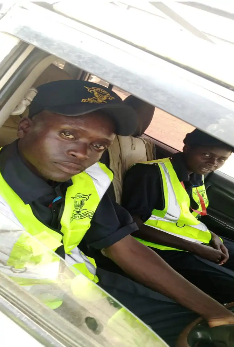 Mobile patrol security vehicle performing night patrol