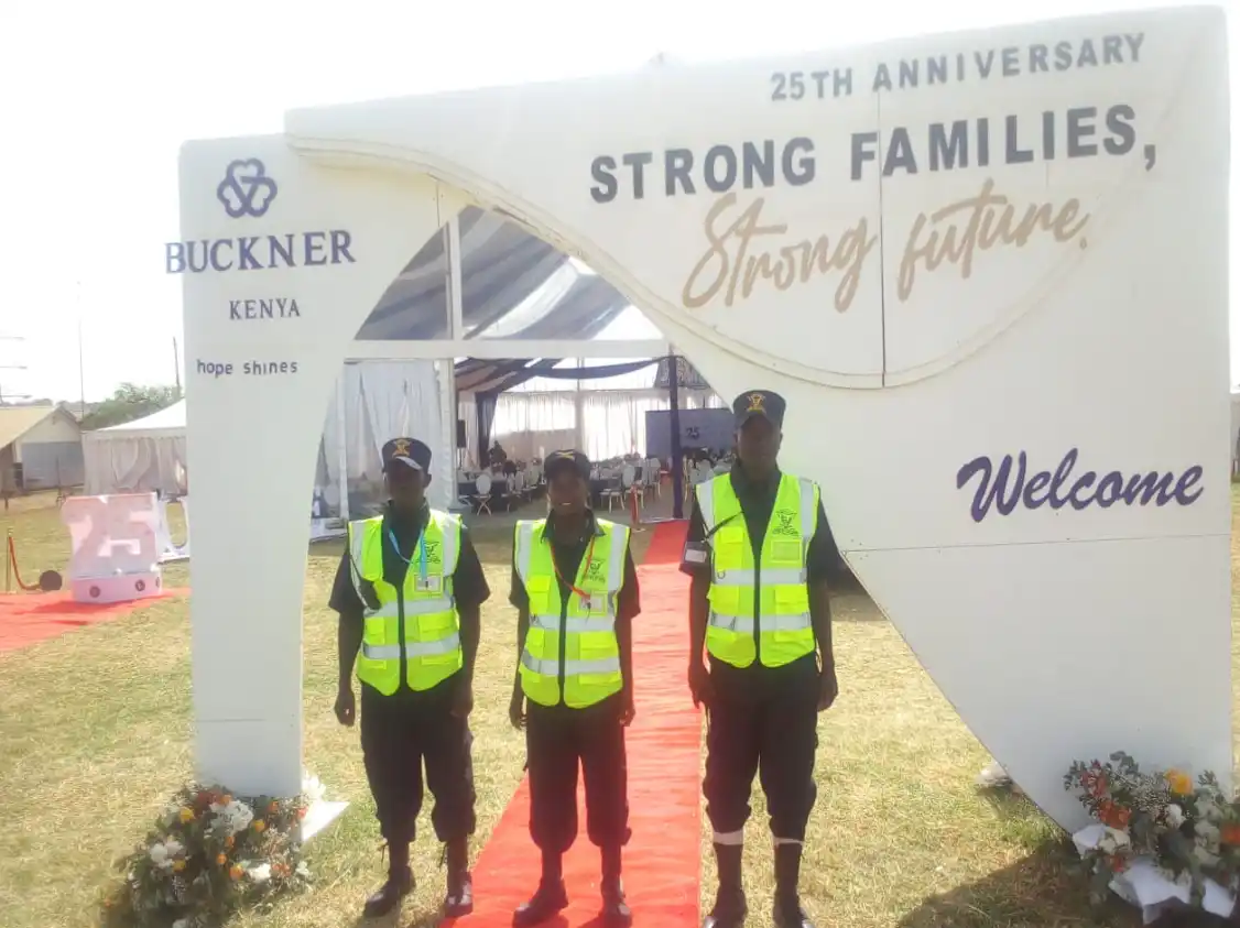 Professional event security team managing crowd control